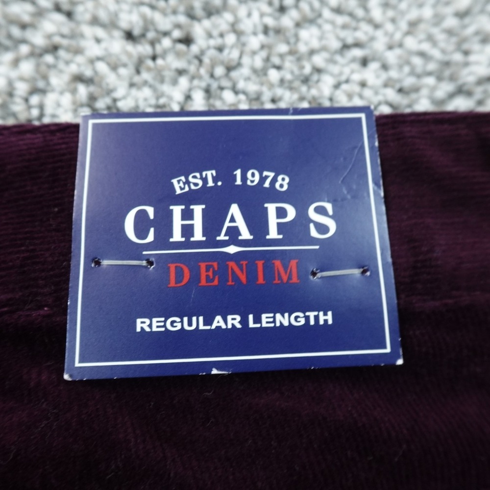 NEW Chaps Pants Womens 12 Purple Corduroy Five Pocket Chino Boot Flare Stretch - Picture 10 of 11